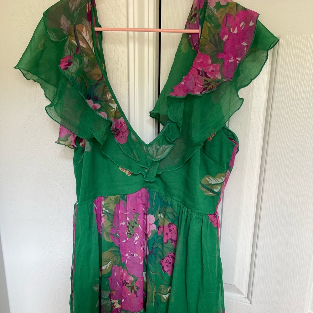 ASOS Green Floral Mini Dress WORN ONCE